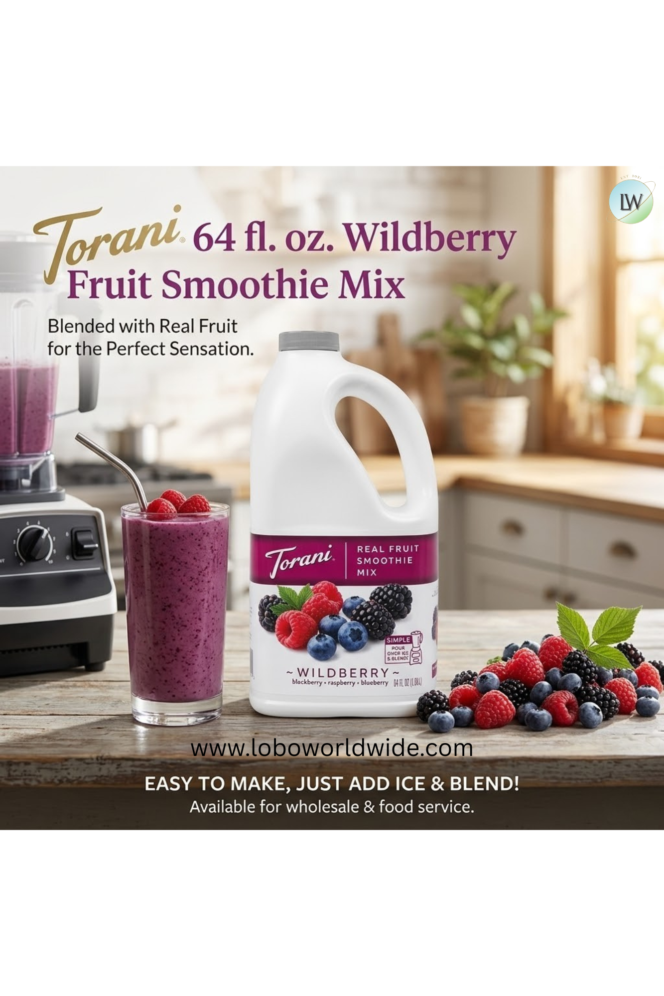 Torani Fruit Smoothie Mix- 64 fl. oz.
