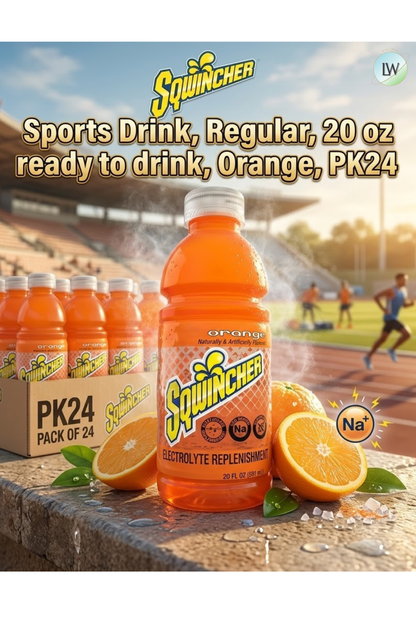 Sqwincher Sports Drink, Regular, 20 oz ready to drink,PK24(Various Flavours)