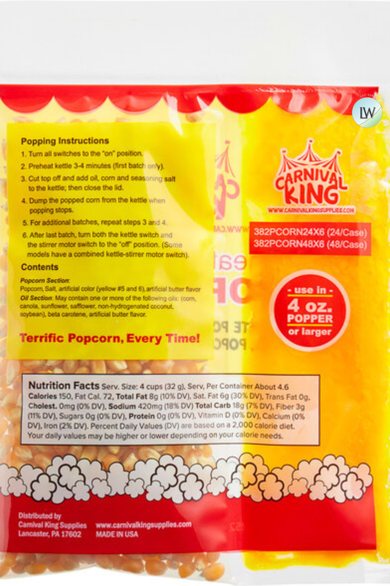 Carnival King All-In-One Popcorn Kit(Various Sizes)