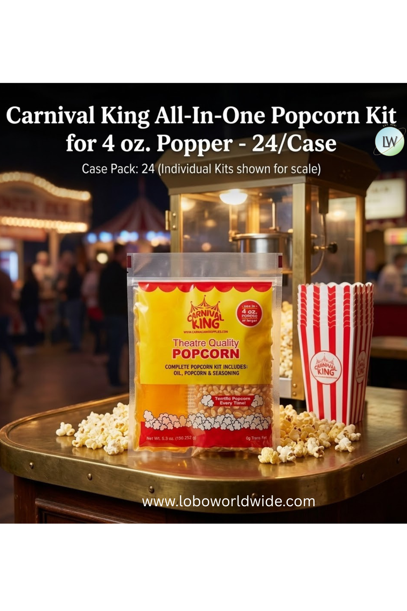 Carnival King All-In-One Popcorn Kit(Various Sizes)