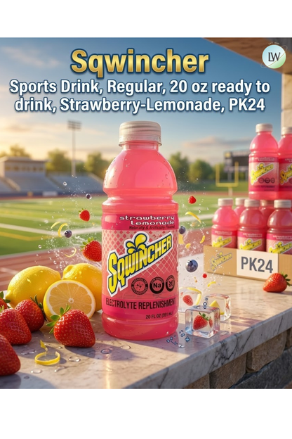 Sqwincher Sports Drink, Regular, 20 oz ready to drink,PK24(Various Flavours)