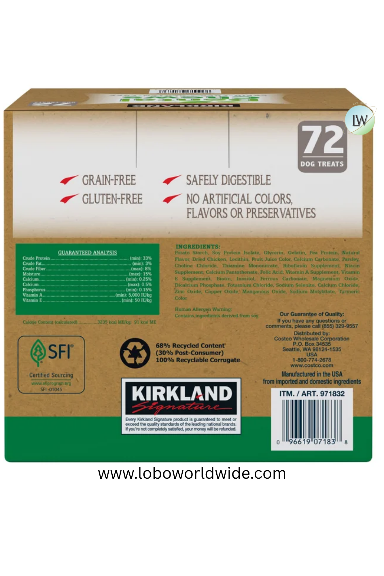 Kirkland Signature Dental Chews, 72-count