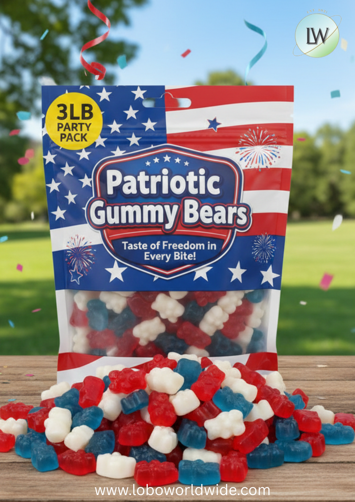 Patriotic Gummy Bears (Various Sizes)
