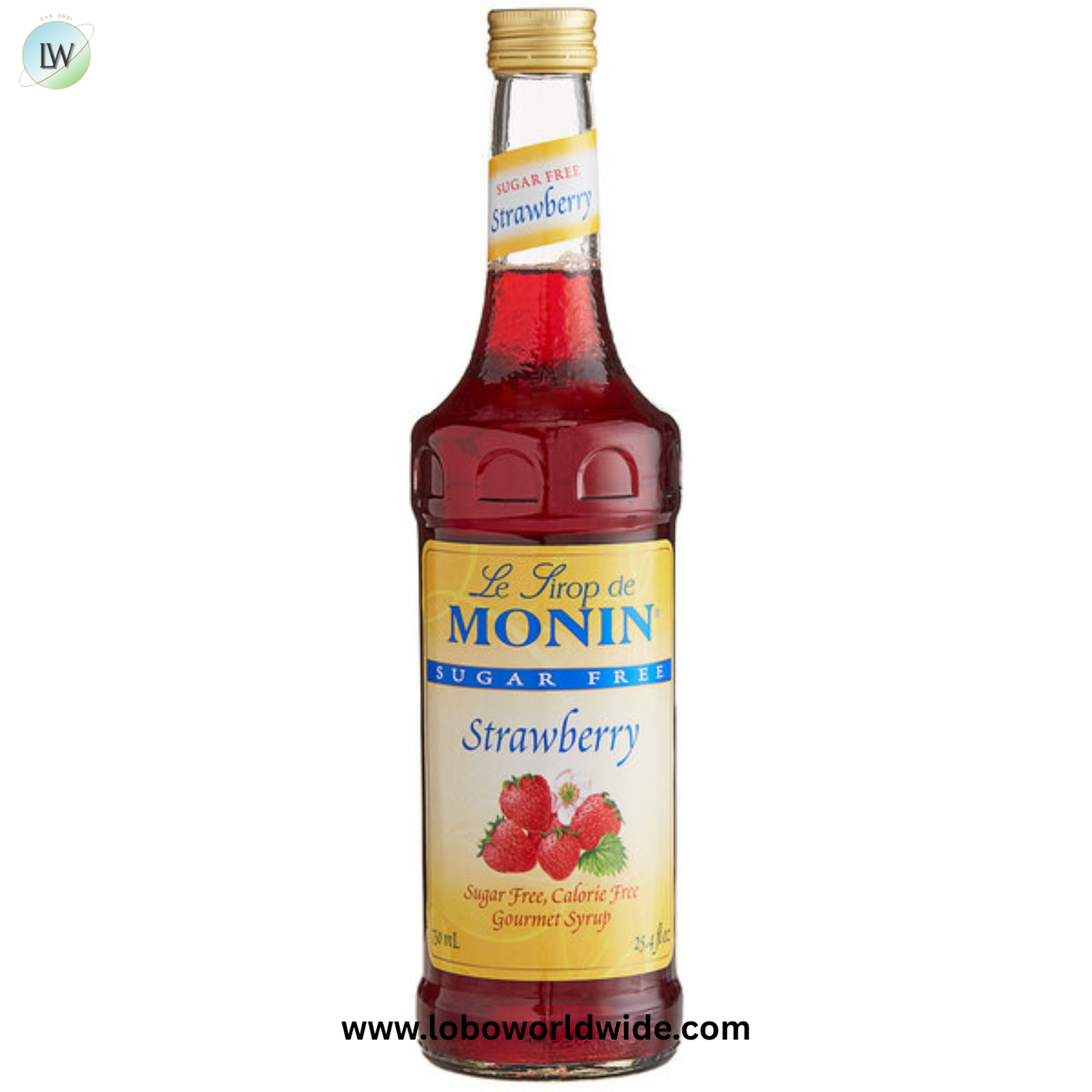 Monin Sugar Free Strawberry Flavoring / Fruit Syrup 750 mL