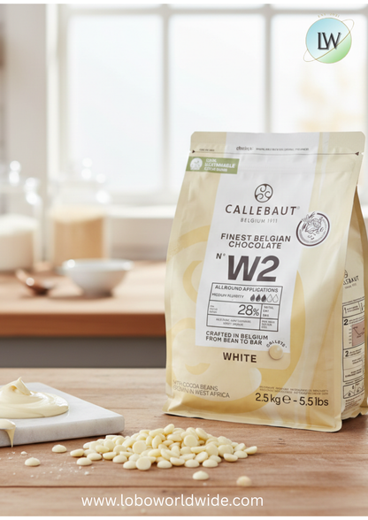 Callebaut Recipe W2 White Chocolate Callets™ 5.5 lb.