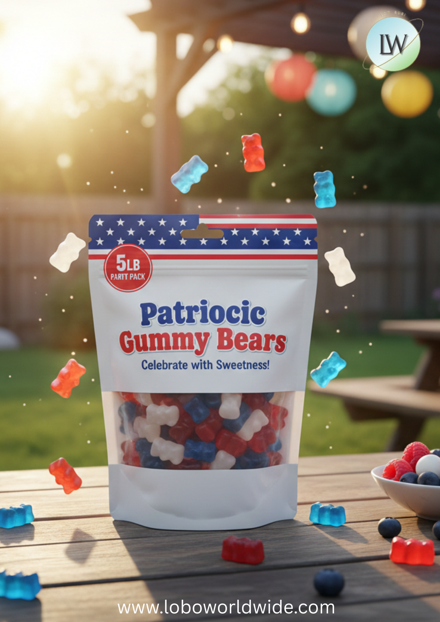 Patriotic Gummy Bears (Various Sizes)