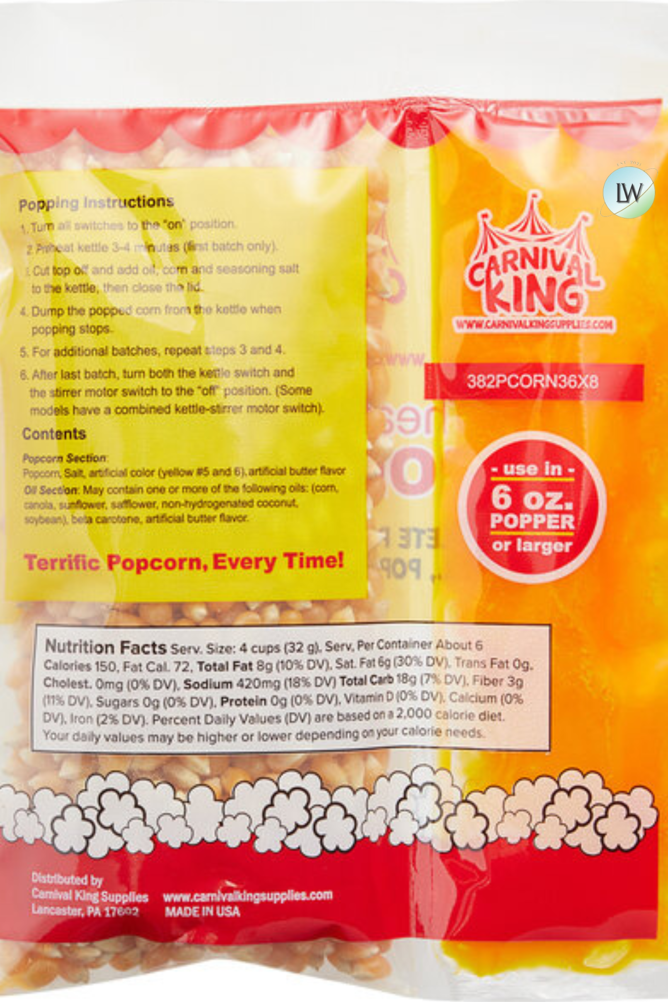 Carnival King All-In-One Popcorn Kit(Various Sizes)