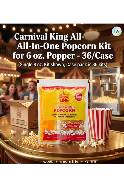 Carnival King All-In-One Popcorn Kit(Various Sizes)