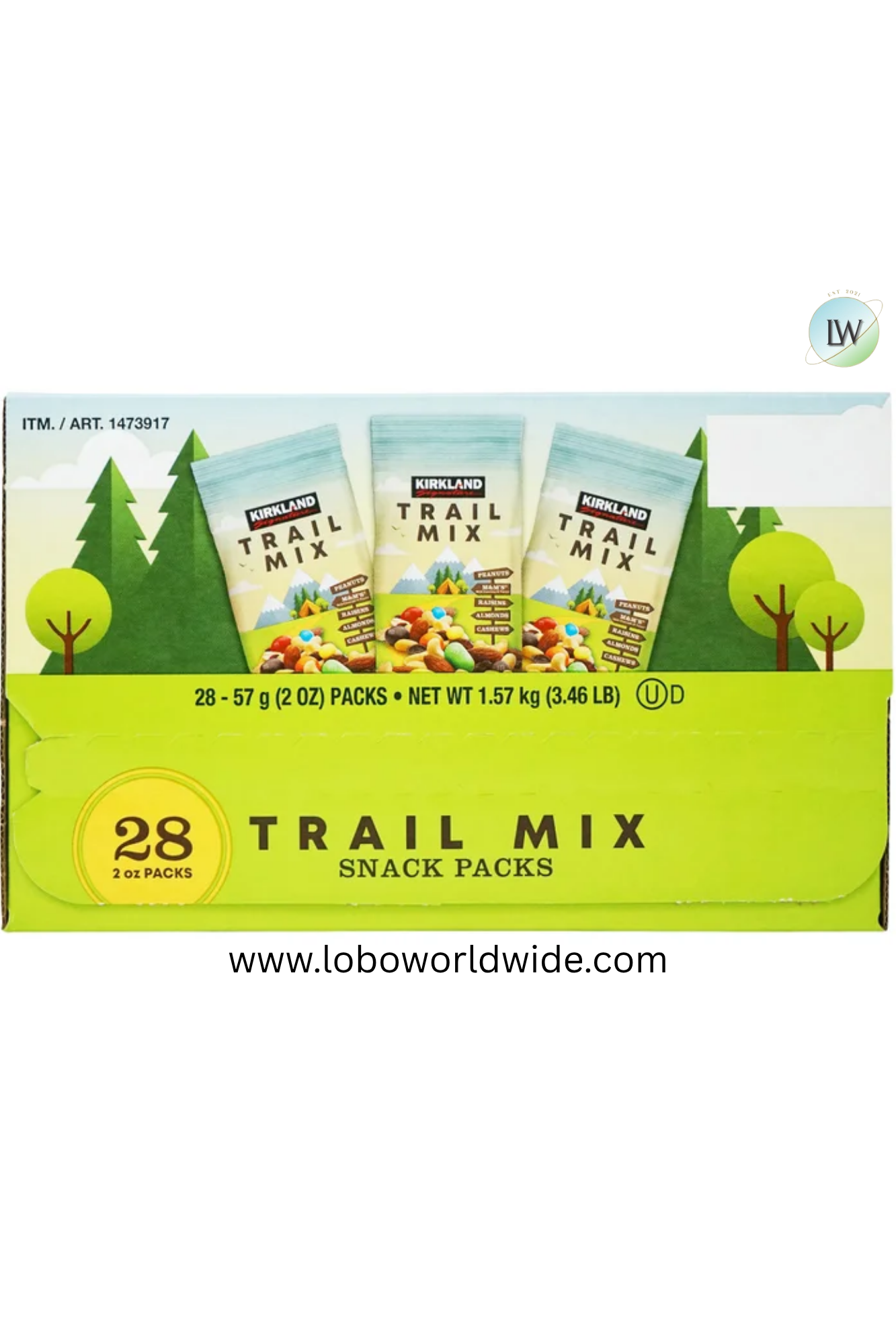 Kirkland Signature Trail Mix Snack Packs, 2 oz, 28-count