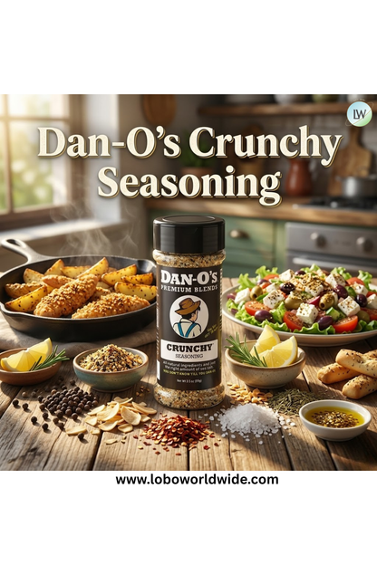 Dan-O's Crunchy Seasoning - All-Purpose Seasoning - Great for cooking & grilling anything - Small bottle (3.5 oz)