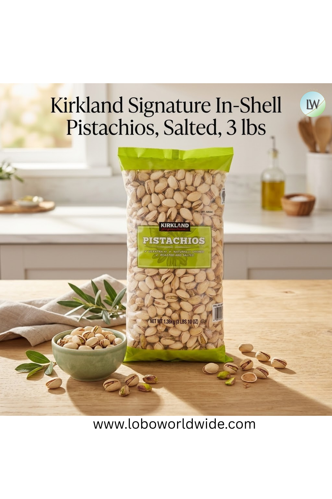 Kirkland Signature In-Shell Pistachios, Salted, 3 lbs