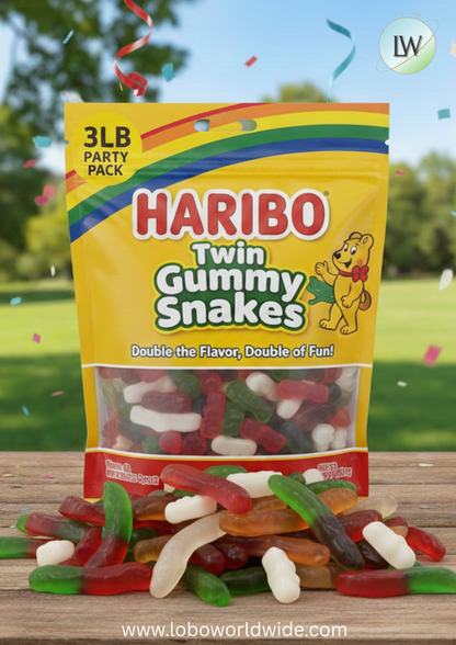Haribo Twin Gummy Snakes(Various Sizes)