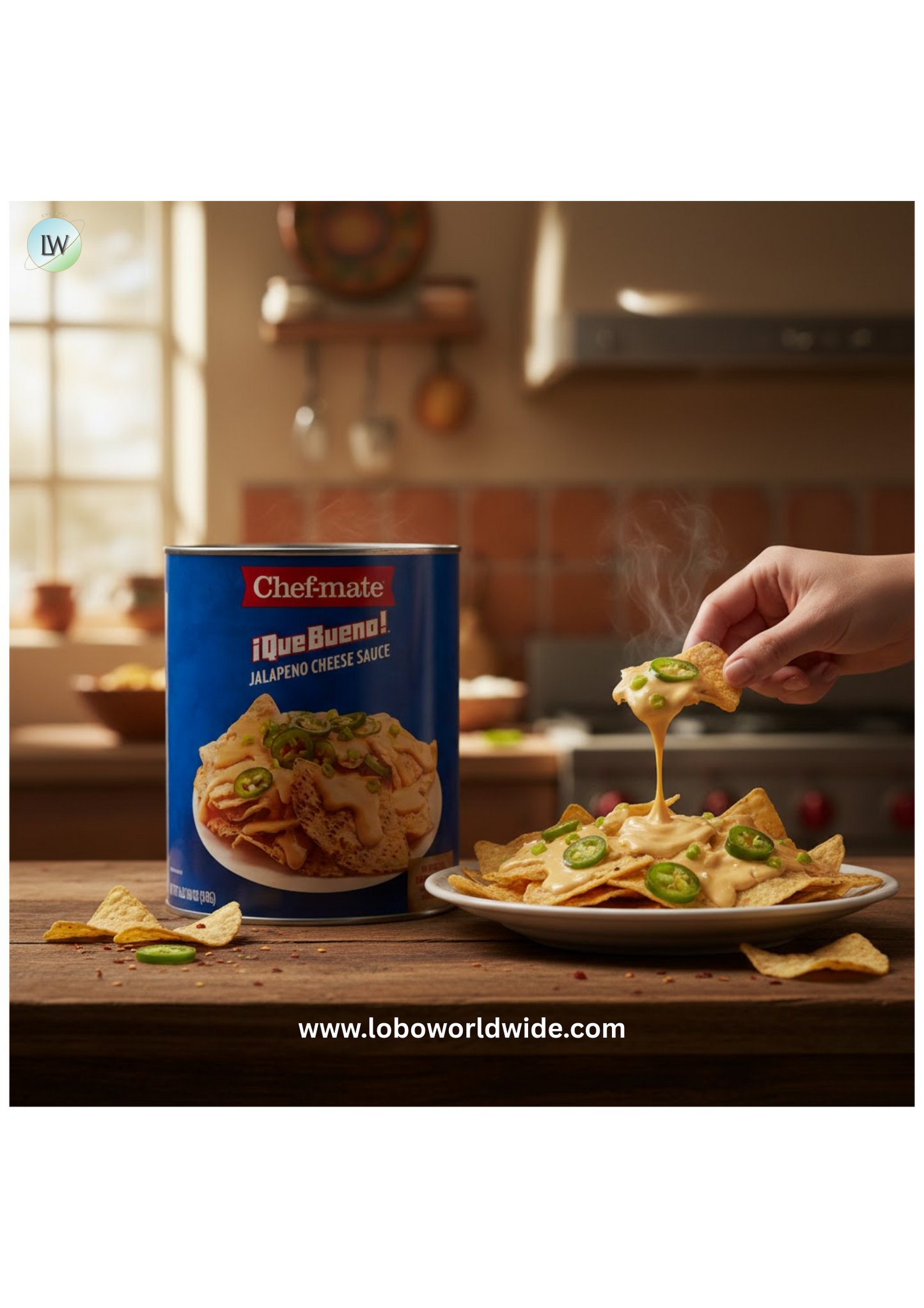 Chef-Mate Que Bueno Jalapeno Cheddar Cheese Sauce #10 Can