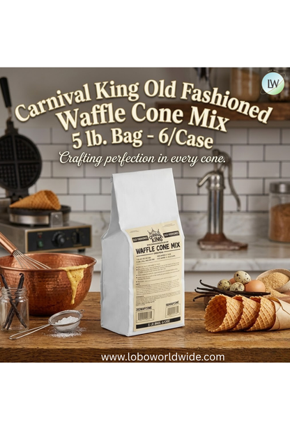 Carnival King Waffle Cone Mix 5 lb. Bag - 6/Case (Various Flavours)
