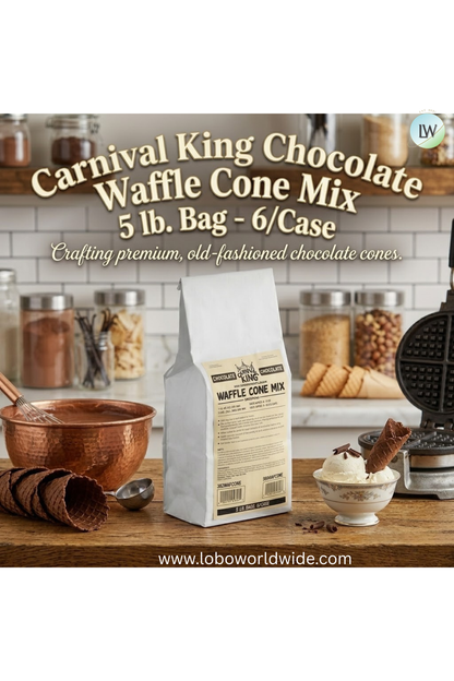 Carnival King Waffle Cone Mix 5 lb. Bag - 6/Case (Various Flavours)