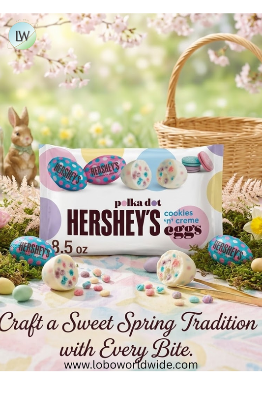 Hershey`s Cookies 'n' Creme Polka Dot Eggs, Easter Candy Bag, 8.5 oz