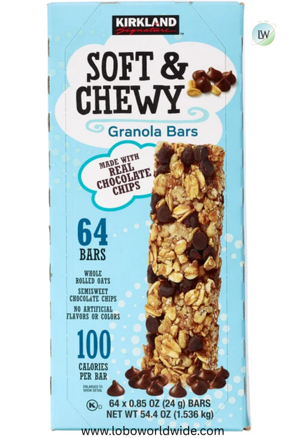 Kirkland Signature Soft & Chewy Granola Bars, 0.85 oz, 64-count