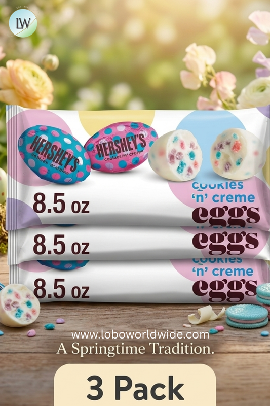 (3 pack) Hershey`s Cookies 'n' Creme Polka Dot Eggs, Easter Candy Bag, 8.5 oz