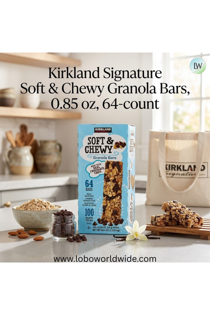 Kirkland Signature Soft & Chewy Granola Bars, 0.85 oz, 64-count