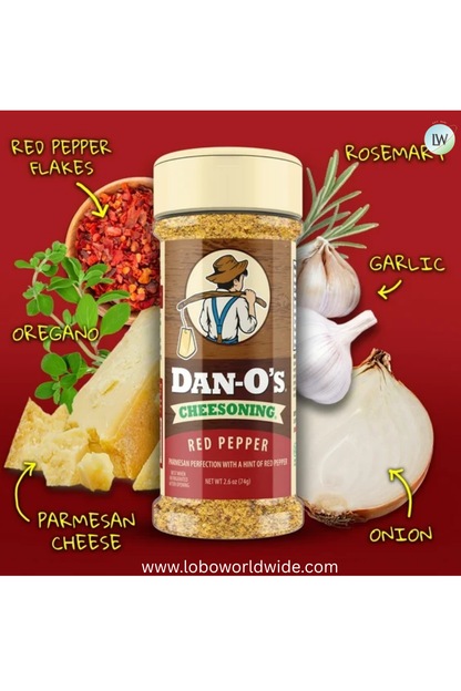 Dan-O's® Seasoning - Small 2 Bottle Combo - Cheesoning® & Red Pepper Cheesoning®