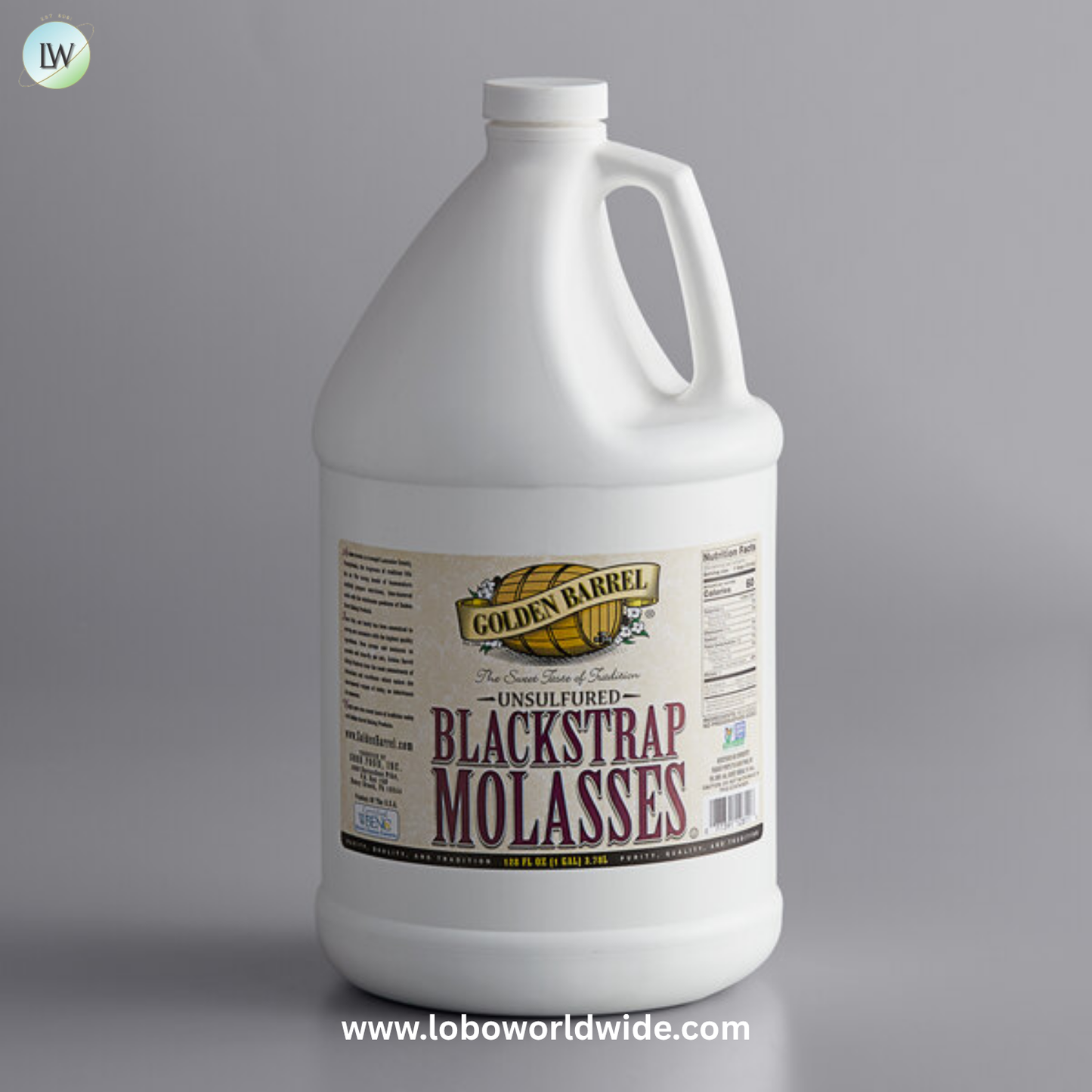 Golden Barrel Bulk Unsulfured Blackstrap Molasses Jug, 128 fl. Oz.