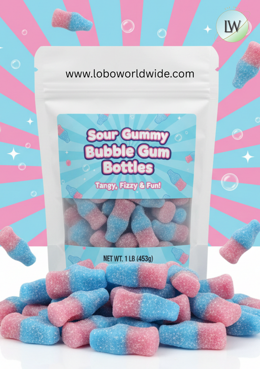 Sour Gummy Bubble Gum Bottles(Various Sizes)