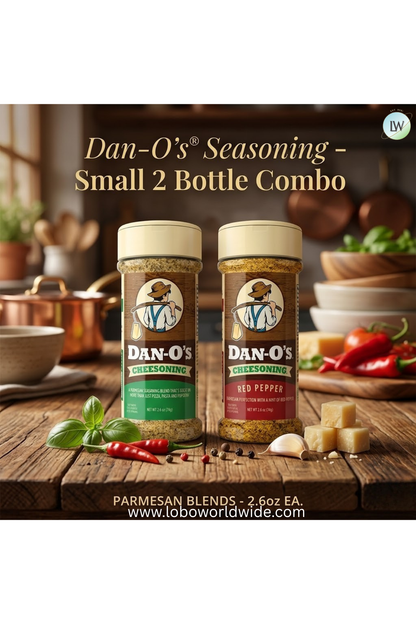 Dan-O's® Seasoning - Small 2 Bottle Combo - Cheesoning® & Red Pepper Cheesoning®