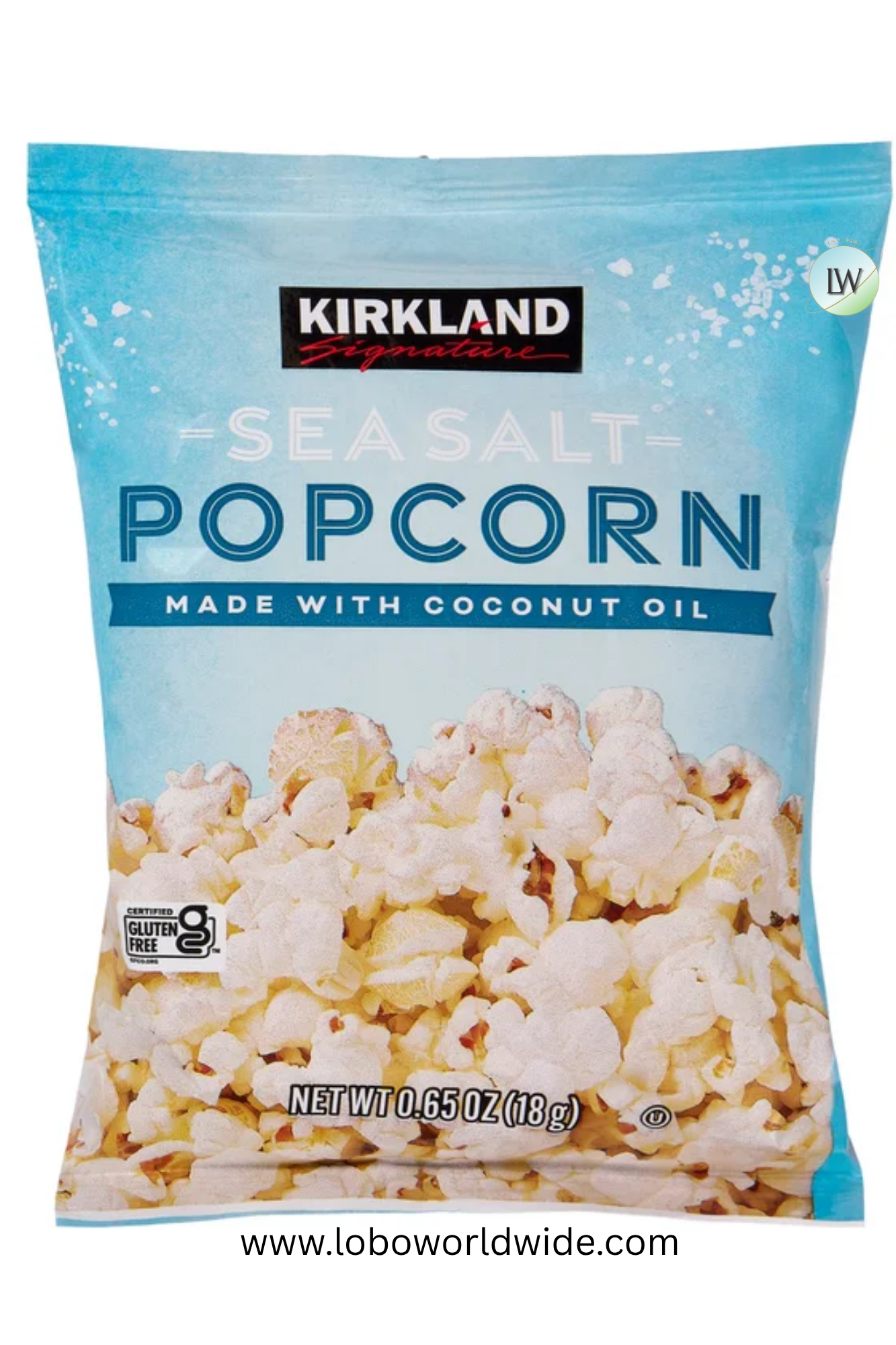 Kirkland Signature Popcorn, Sea Salt, 0.65 oz, 36-count