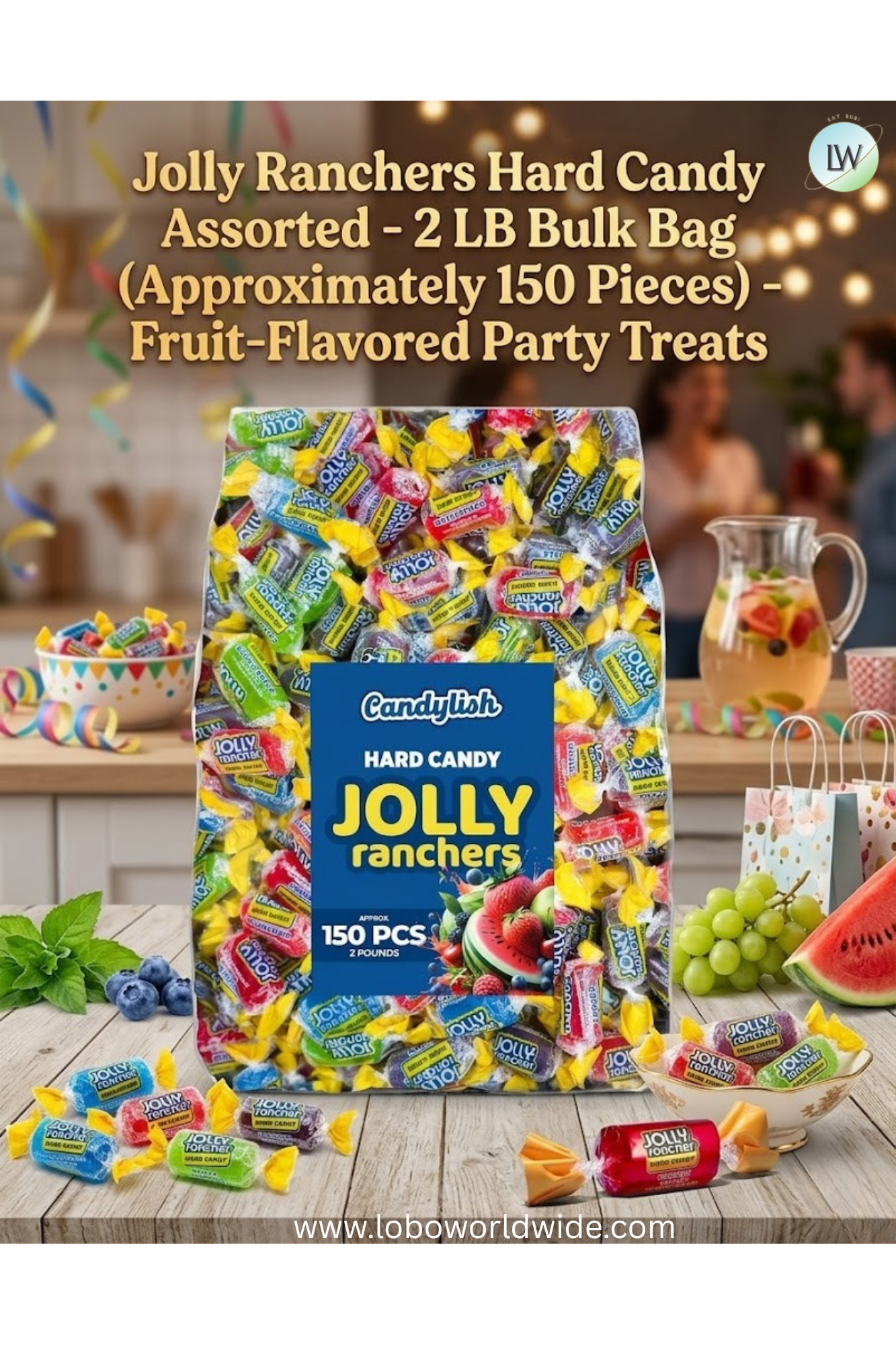 Jolly Ranchers Hard Candy Assorted - Fruit-Flavored Party Treats