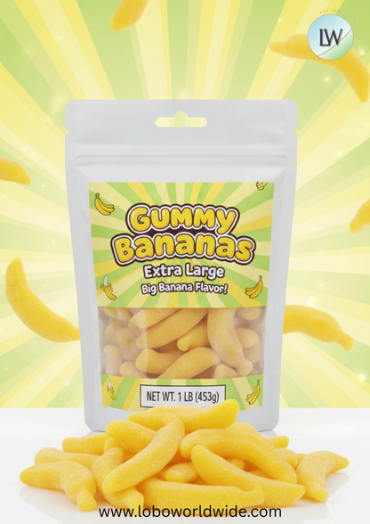 Gummy Bananas Extra Large(Various Sizes)