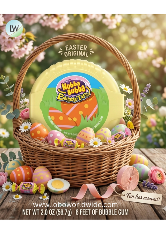 Hubba Bubba Awesome Original Easter Bubble Gum Tape - 2 oz Pack -  Pack Of 4