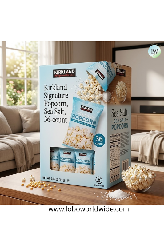 Kirkland Signature Popcorn, Sea Salt, 0.65 oz, 36-count