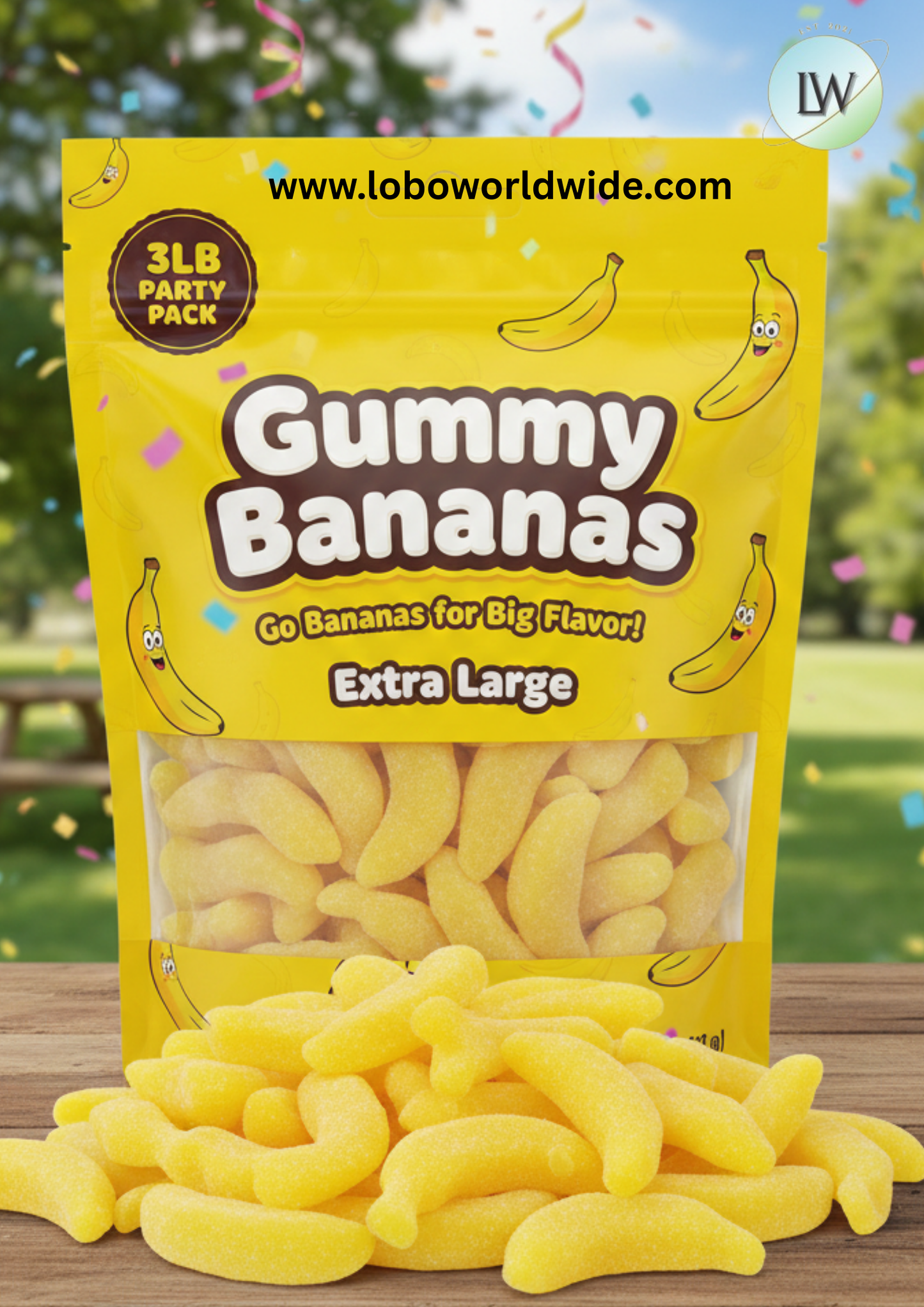 Gummy Bananas Extra Large(Various Sizes)