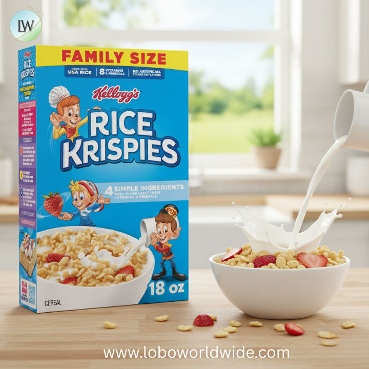 Kellogg's Rice Krispies Breakfast Cereal, 8 Vitamins and Minerals, Family Size, 18 oz