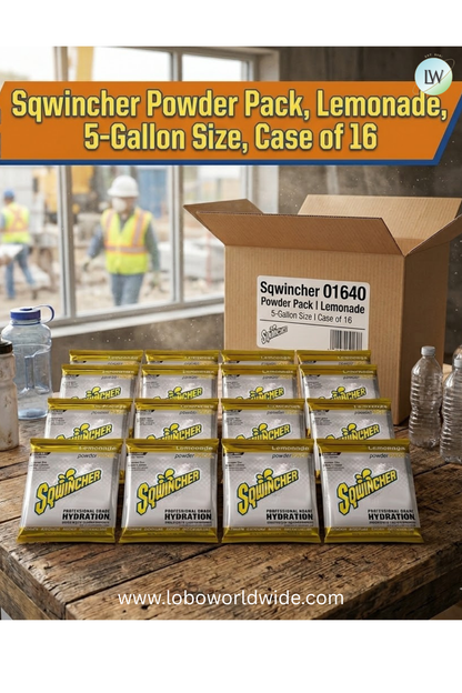 Sqwincher Powder Pack, 5-Gallon Size, Case of 16(VARIOUS FLAVOURS)