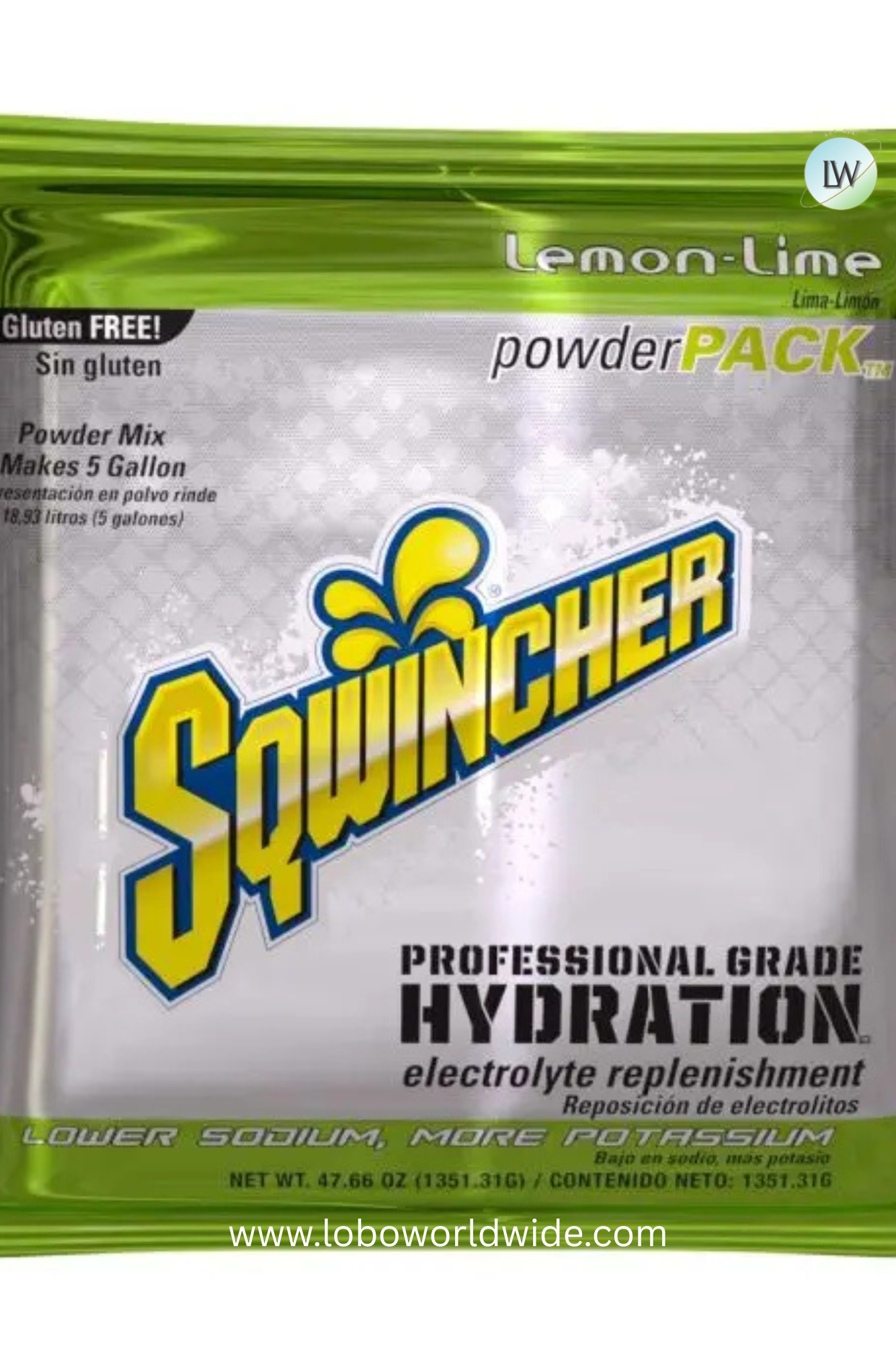 Sqwincher Powder Pack, 5-Gallon Size, Case of 16(VARIOUS FLAVOURS)