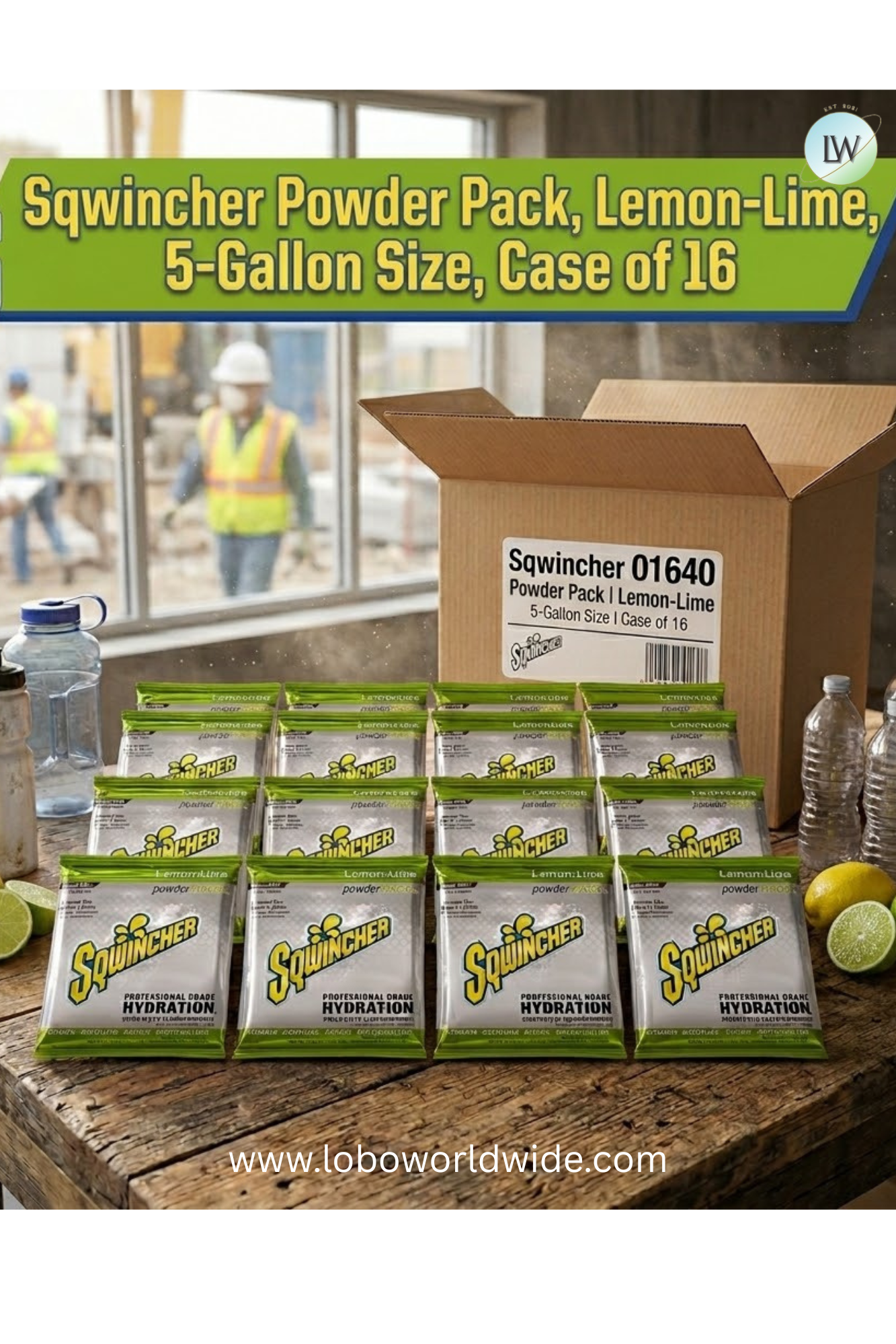 Sqwincher Powder Pack, 5-Gallon Size, Case of 16(VARIOUS FLAVOURS)