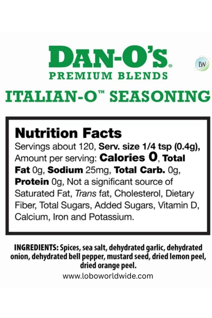 Dan-O's Seasoning - Italian-O™ - 3 Pack Small Bottles