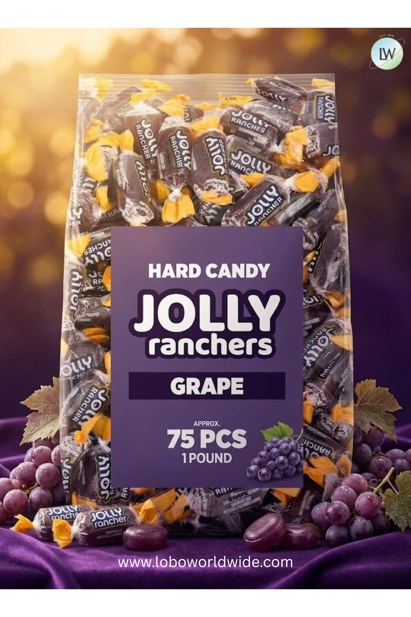 Jolly Ranchers Hard Candy – Original Flavor – 1 LB Bulk Bag (Approx. 75 Pieces) – Individually Wrapped Tart & Sweet Treats for Baby Showers, Back to School, Birthdays & Gift Bags