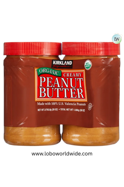 Kirkland Signature Organic Peanut Butter, 28 oz, 2-count