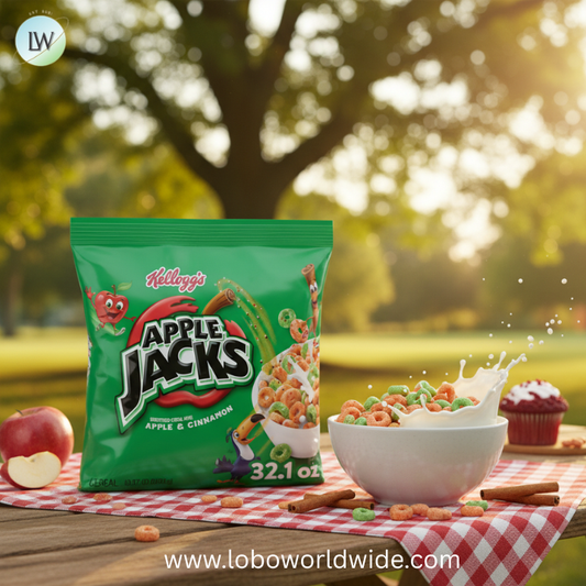 Kellogg's Apple Jacks Original Cold Breakfast Cereal, 8 Vitamins and Minerals, 32.1 oz