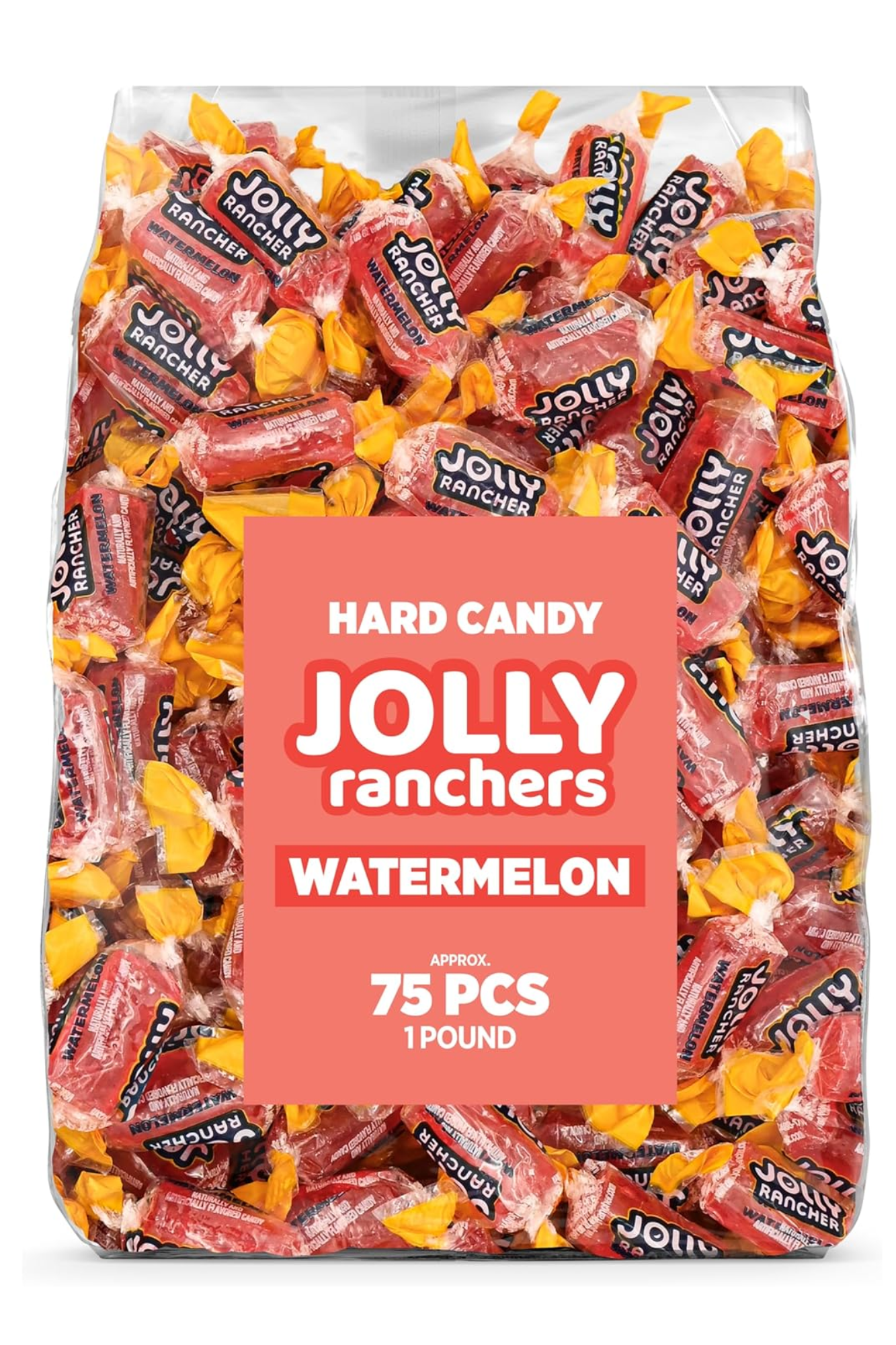 Jolly Ranchers Hard Candy – Original Flavor – 1 LB Bulk Bag (Approx. 75 Pieces) – Individually Wrapped Tart & Sweet Treats for Baby Showers, Back to School, Birthdays & Gift Bags