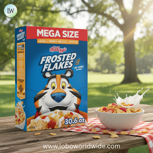 Kellogg's Frosted Flakes Breakfast Cereal, Fat Free, Mega Size, 30.6 oz