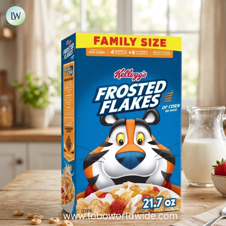 Kellogg's Frosted Flakes Breakfast Cereal, Fat Free, Mega Size, 30.6 oz