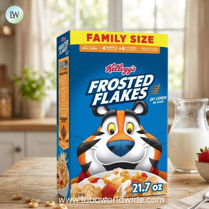 Kellogg's Frosted Flakes Breakfast Cereal, Fat Free, Mega Size, 30.6 oz