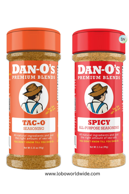 Dan-O's Seasoning - Small 2 Bottle Combo - Tac-O & Spicy