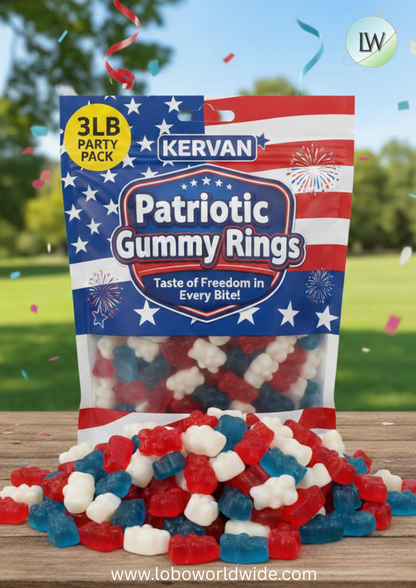 Patriotic Gummy Rings Kervan(Various Sizes)