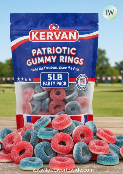 Patriotic Gummy Rings Kervan(Various Sizes)