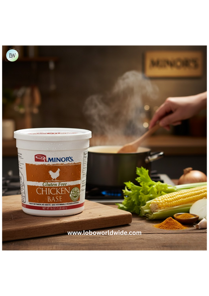 Minor's Gluten-Free Chicken Base 1 lb. Tub - 6/Case