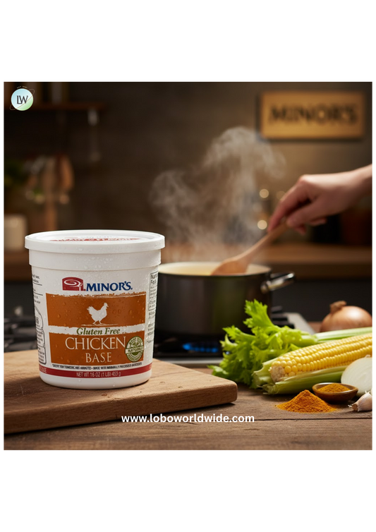 Minor's Gluten-Free Chicken Base 1 lb. Tub - 6/Case